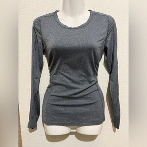 Gray Long Sleeve Athletic Top
